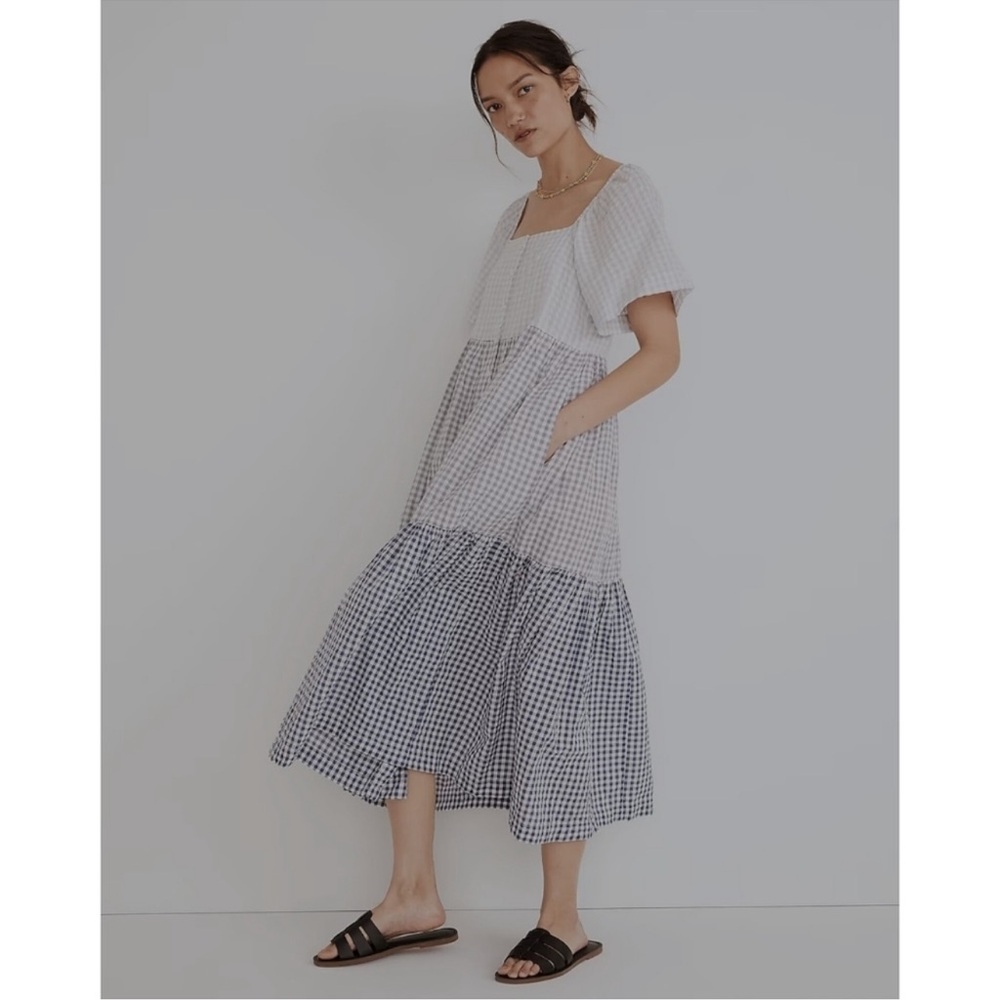 Madewell Gingham Midi Dress